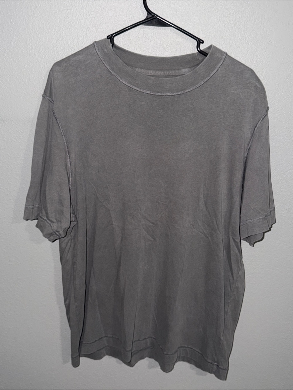 Abercrombie & Fitch Men's Washed Gray Crewneck Tee